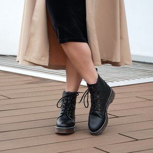 Dylan Lace Up Ankle Vegan Boots (Size 9)